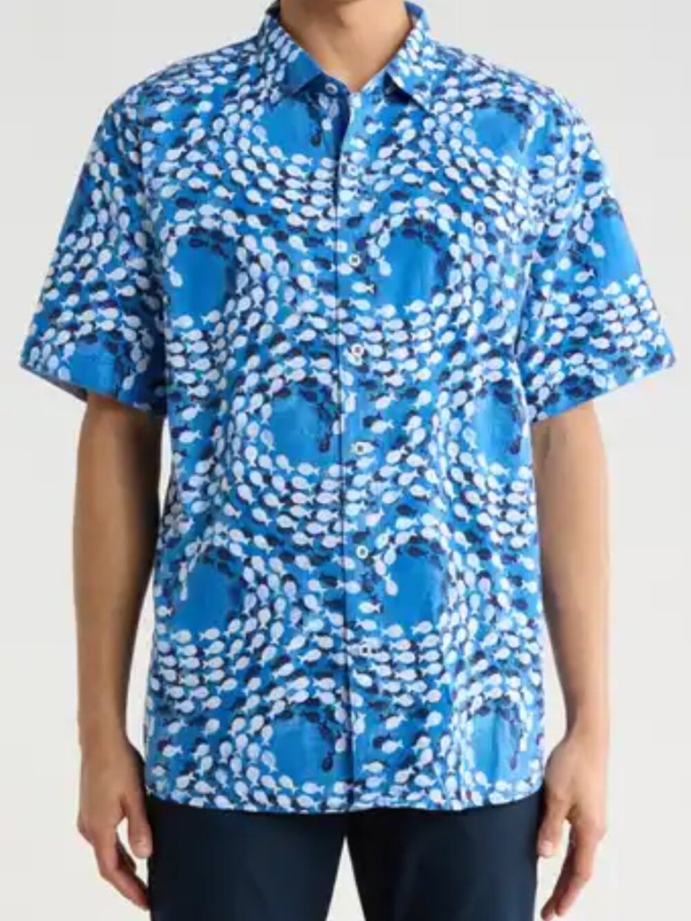 Tommy Bahama Jaded Blooms Short Sleeve Silk Button Up 3XLT